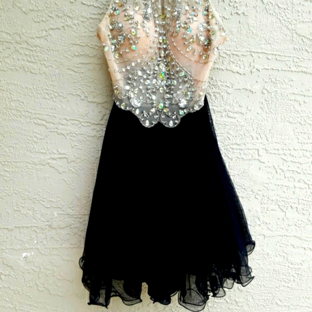 jeweled ruffle mini dress - Picture 8 of 16